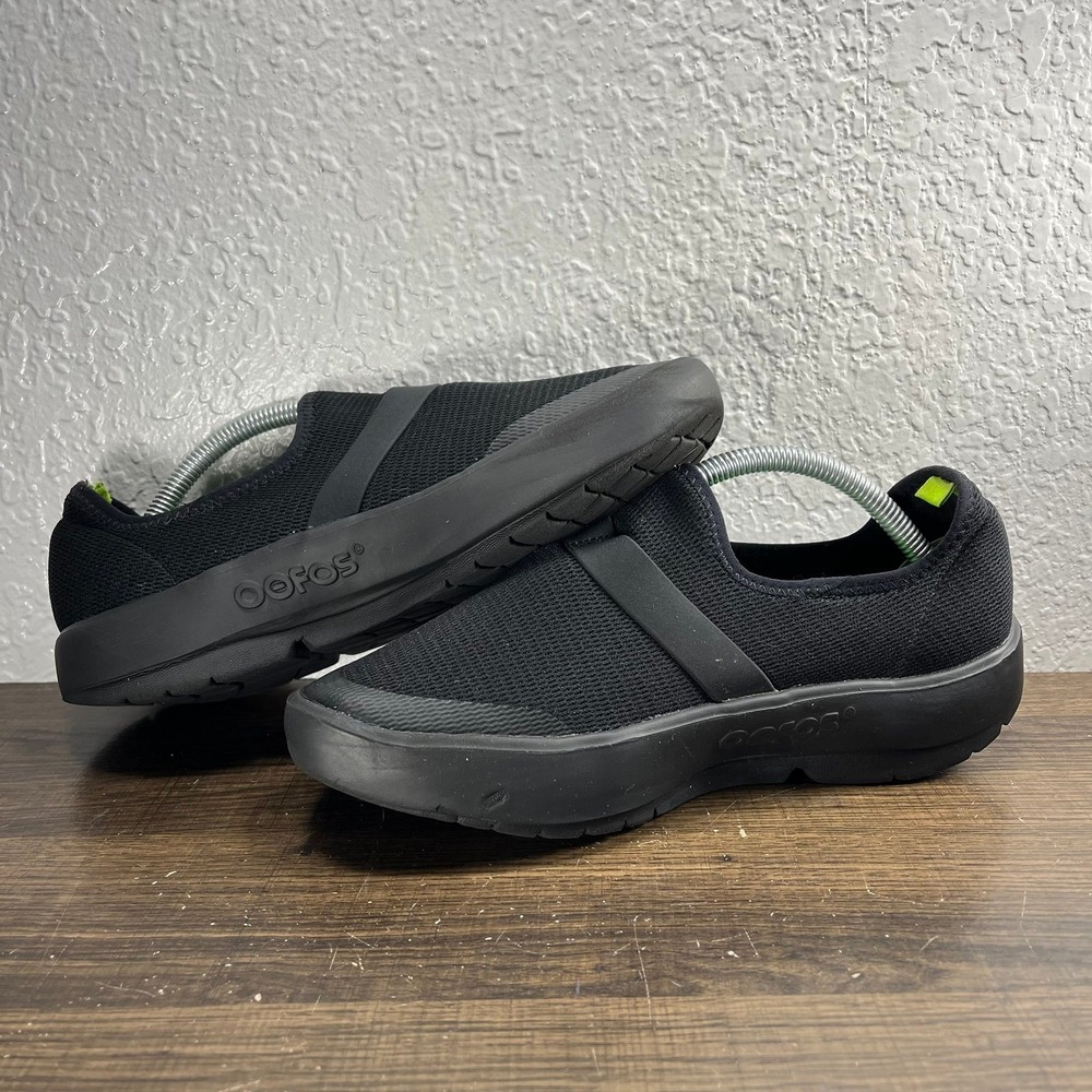OOFOS OOmg Low Mesh Recovery Women's Black Shoes - Women's Size 9 - Picture 4 of 11
